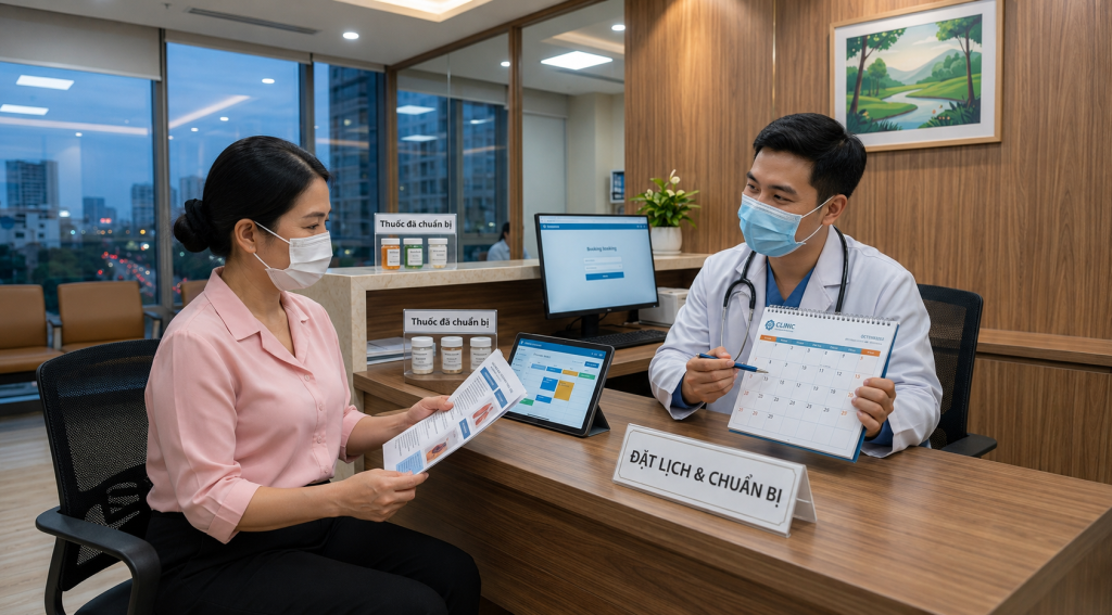 Đặt lịch và chuẩn bị